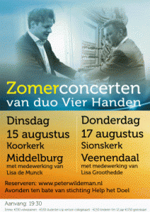 Middelburg Duo 4 handen zomerconcert