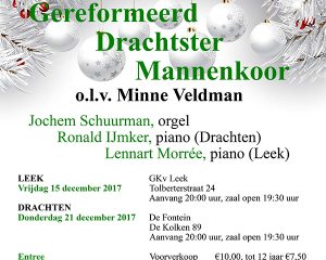 Gereformeerd Drachtster mannenkoor kerstconcert