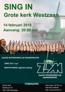 Grote kerk Westzaan Zaans Interkerkelijk Mannenkoor