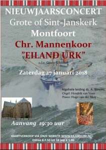 Montfoort nieuwjaarsconcert mannenkoor Eiland Urk