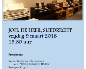 Sliedrecht orgelconcert Jan Peter Teeuw