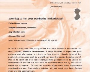 bijzonder concert met Alisa Trinitatiskapel Dordrecht
