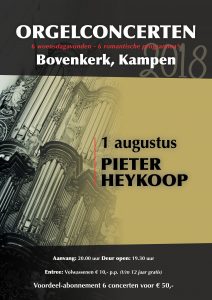 Pieter Heykoop speelt in de Bovenkerk van Kampen