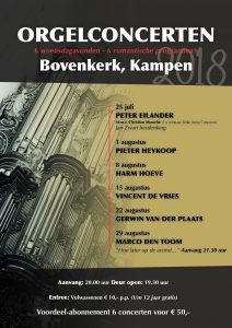 Zomer orgelconcert Bovenkerk Kampen 2018