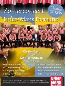 Oude kerk van Lunteren zomerconcert Urker Mans formatie