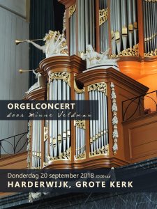 grote kerk van Harderwijk met orgelconcert Minne Veldman