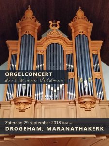 Maranathakerk van Drogeham met Minne Veldman orgel