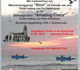 grote kerk van Tholen Katwijks Mannenkoor en Amazing Grace