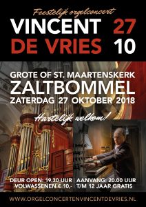 Grote kerk van Zaltbommel met organist Vincent de Vries