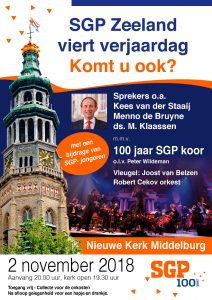 Nieuwe kerk van Middelburg SGP Zeeland viert verjaardag