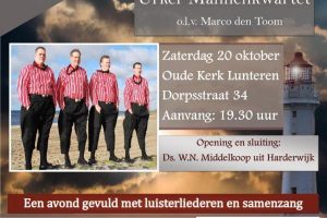 Oude kerk van Lunteren met het Urker Mannenkwartet