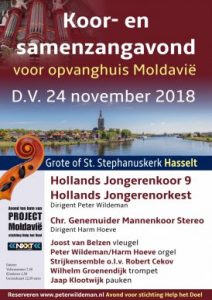 Hollands Jongerenkoor 9 zingt in in de Stephanuskerk van Hasselt