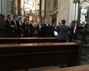 Kapel Hoornbeeck College te Amersfoort met mannenensemble Cantare