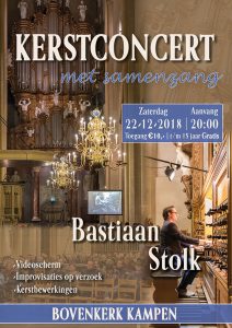 Bastiaan Stolk geeft kerstconcert in de Bovenkerk van Kampen