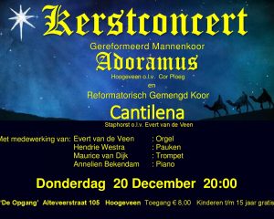 De Opgang te Hoogeveen kerstconcert met Reformatorisch gemengd koor Cantilena