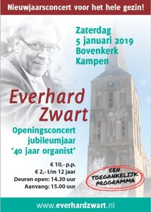Everhard Zwart geeft een nieuwjaarsconcert in de Bovenkerk van Kampen