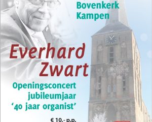 Everhard Zwart geeft een nieuwjaarsconcert in de Bovenkerk van Kampen