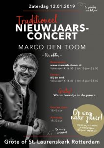 Laurenskerk te Rotterdam nieuwjaarsconcert Marco den toom