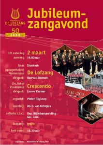 Sionskerk te Goes jubileumconcert mannenkoor de lofzang