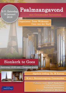 Sionskerk te Goes psalmzangavond met Genemuider Bovenstem