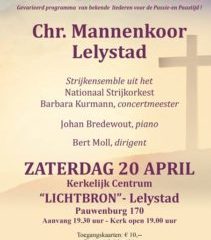 Lichtbron te Lelystad paasconcert mannenkoor Lelystad