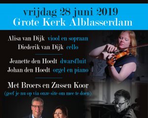 Grote kerk te Alblasserdam uniek broer en zus concert