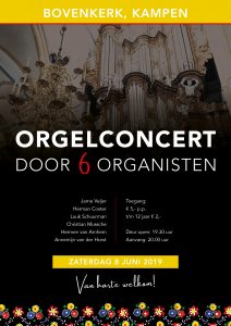 Amateur-organisten concerteren in de Bovenkerk van Kampen