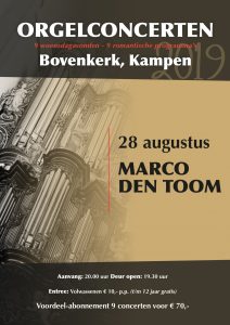 Jubilaris Marco den Toom verzorgt slotconcert in Bovenkerk