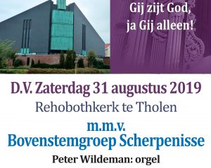 Rehobothkerk te Tholen psalmzangavond met bovenstem