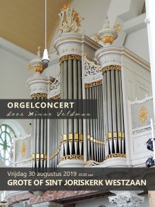 Sint Joriskerk te Westzaan orgelconcert met Minne Veldman