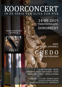 vocaal ensemble ‘Credo’ vanuit de Trinitatiskapel te Dordrecht