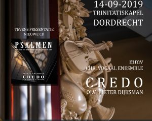 vocaal ensemble ‘Credo’ vanuit de Trinitatiskapel te Dordrecht