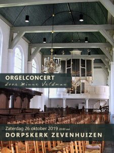 Dorpskerk te Zevenhuizen orgelconcert met Minne Veldman