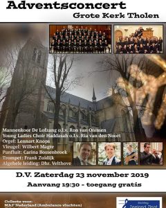 Grote kerk te Tholen adventsconcert met De Lofzang