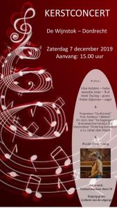 De Wijnstok te Dordrecht kerstconcert door Johan den Hoedt