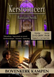 Bastiaan Stolk geeft kerstconcert in de Bovenkerk van Kampen