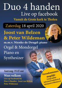 Grote kerk te Tholen liveconcert Duo vier handen