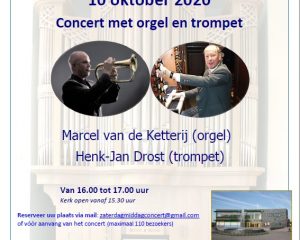 Zaterdagmiddagmuziek met orgel en trompet