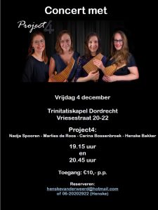 Concert met project 4 Trinitatiskapel te Dordrecht