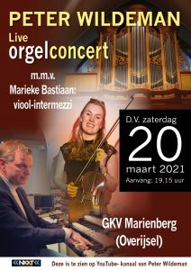 GKV te Marienberg online orgelconcert met Peter Wildeman