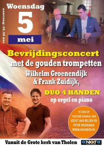 Gouden trompetten geven bevrijdingsconcert