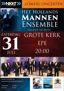 Grote kerk te Epe concert met het Hollands Mannenensemble