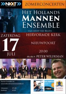 Hervormde kerk te Nieuwpoort concert met Hollands Mannenensemble