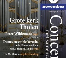 Concert met samenzang voor het van Dam-orgel in Tholen
