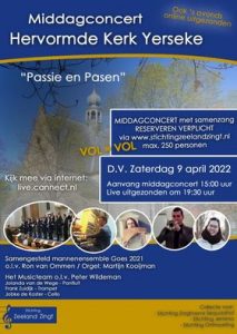 Middagconcert in de Hervormde kerk te Yerseke thema Passie en Pasen