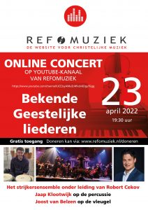 Refomuziek online concert met bekende Geestelijke liederen