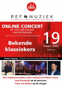 Refomuziek online concert met bekende klassiekers