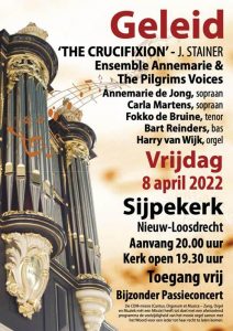 Passie Concert met thema Geleid In de Sijpekerk te Nieuw-Loosdrecht