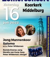 Jong mannenkoor Salomo geeft zomerconcert in de Koorkerk te Middelburg