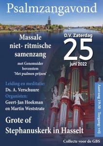 Stephanuskerk in Hasselt psalmzangavond met Genemuider bovenstem